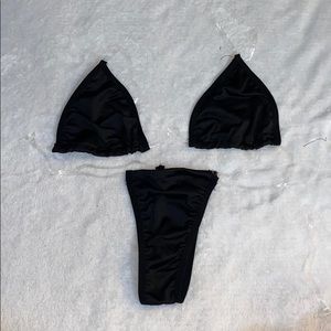 BRAND NEW BLACK CLEAR STRAP MICROKINI